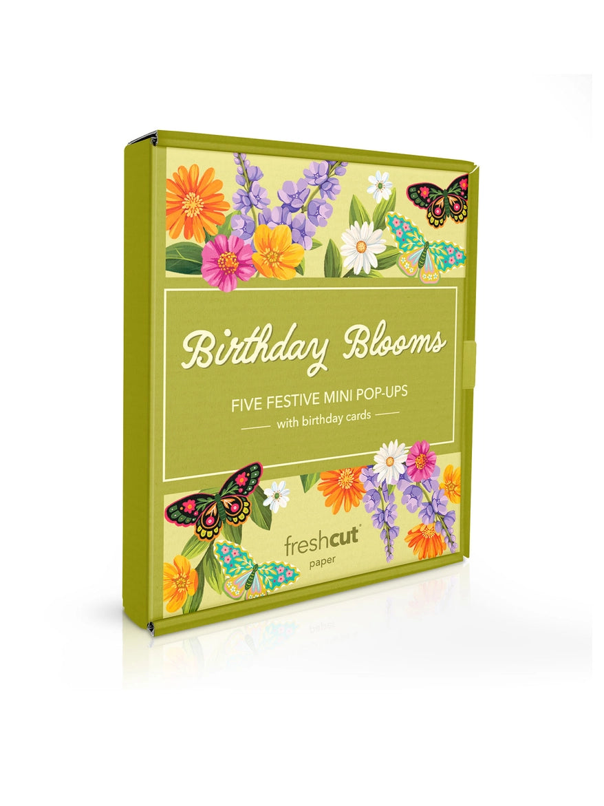 Birthday Blooms Mini Pop-Up Cards | Assorted 5 Card Set