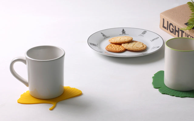 Green Ginkgo Coaster