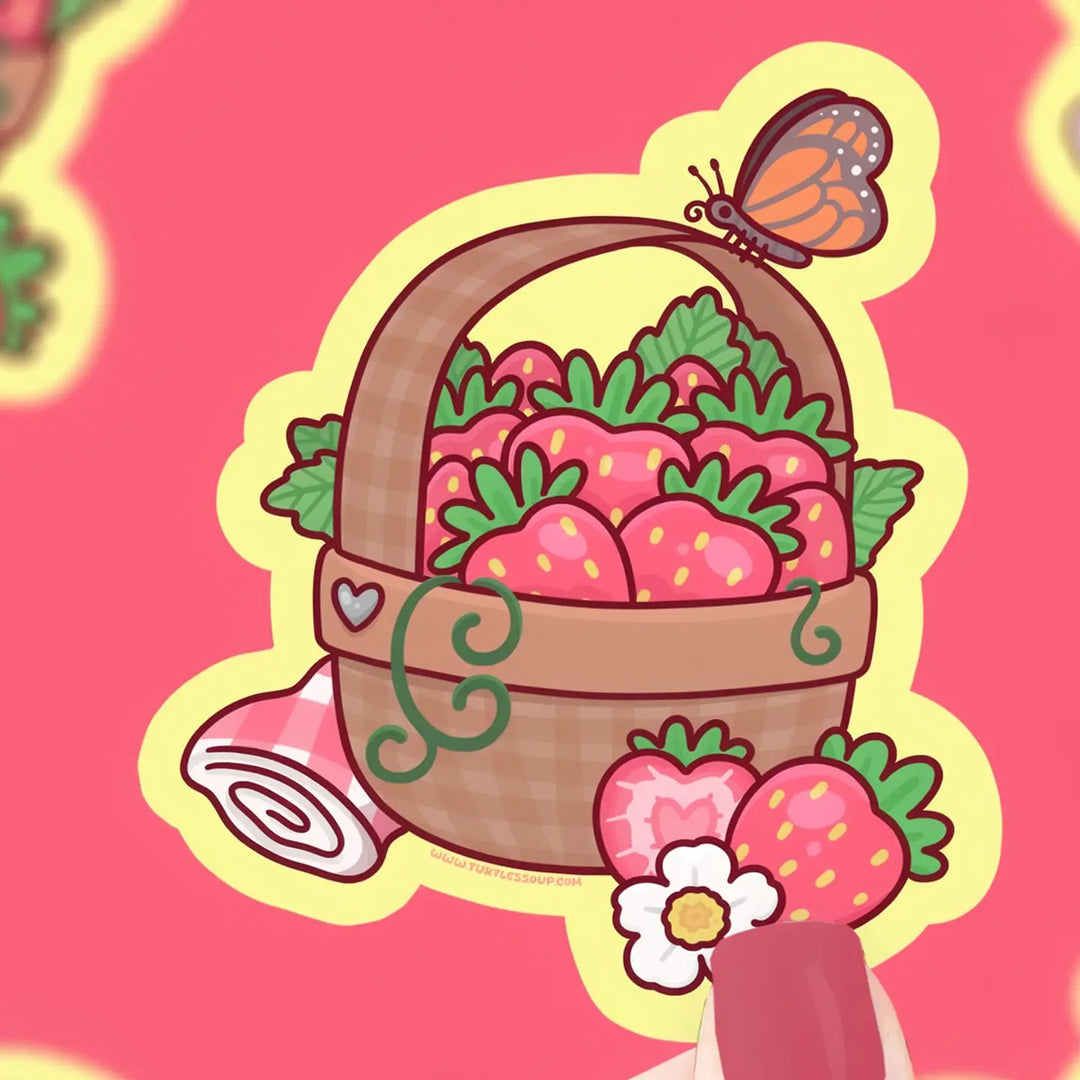 Strawberry Basket | Vinyl Sticker