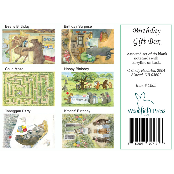 Birthday Greeting Cards | 6 Card Set