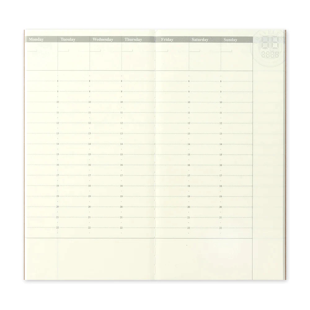 TRAVELER'S notebook 018 Free Diary Weekly Vertical Planner | Regular Size