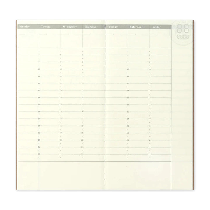 TRAVELER'S notebook 018 Free Diary Weekly Vertical Planner | Regular Size
