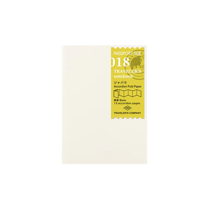 TRAVELER'S notebook 018 Accordion Fold Paper | Passport Size