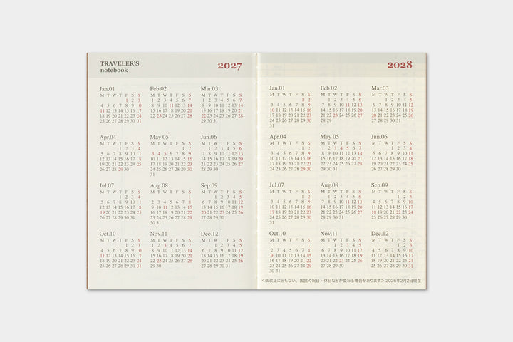 2027 Traveler's Weekly Planner | Passport Size