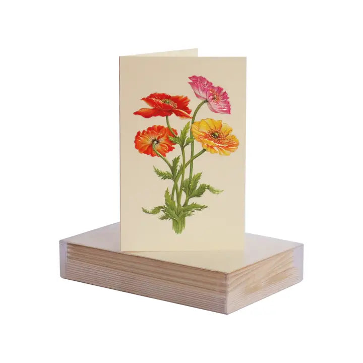 Colorful Poppies Mini Card | Set of 8