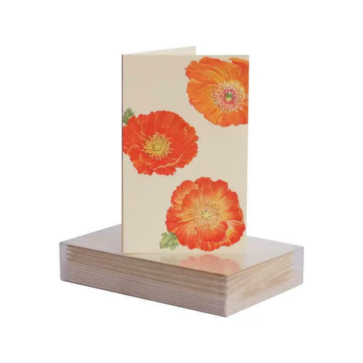 Poppy Pattern Mini Card | Set of 8