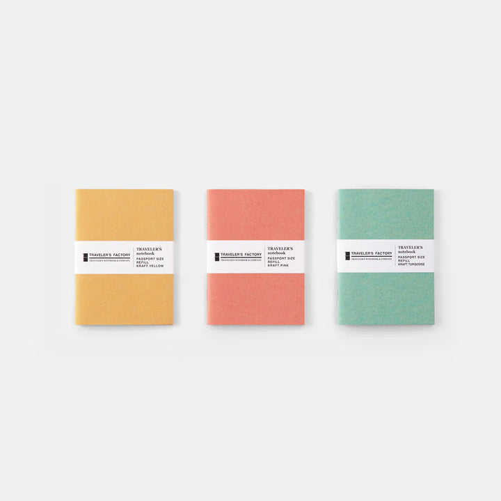 TRAVELER'S FACTORY Original Refill Kraft Yellow | Passport Size