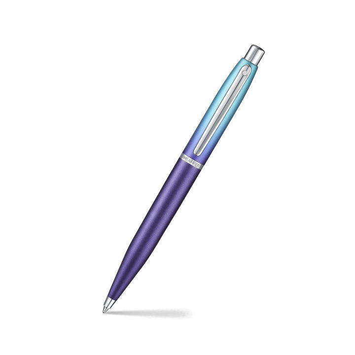 Sheaffer VFM 9430 Pearlised Gradient Ballpoint Pen | Blue and Purple with Chrome-Plated Trim