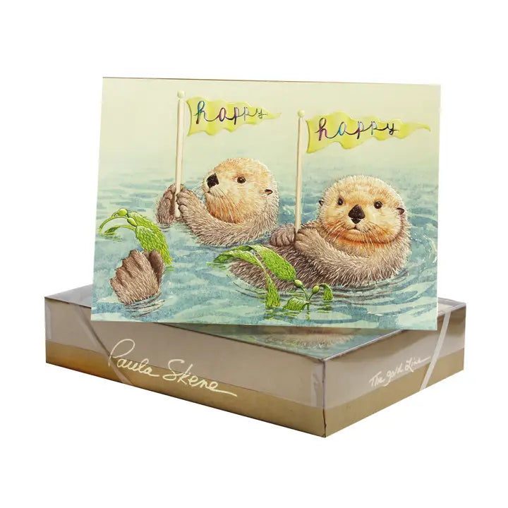 Happy Happy Otters Birthday | Greeting Card
