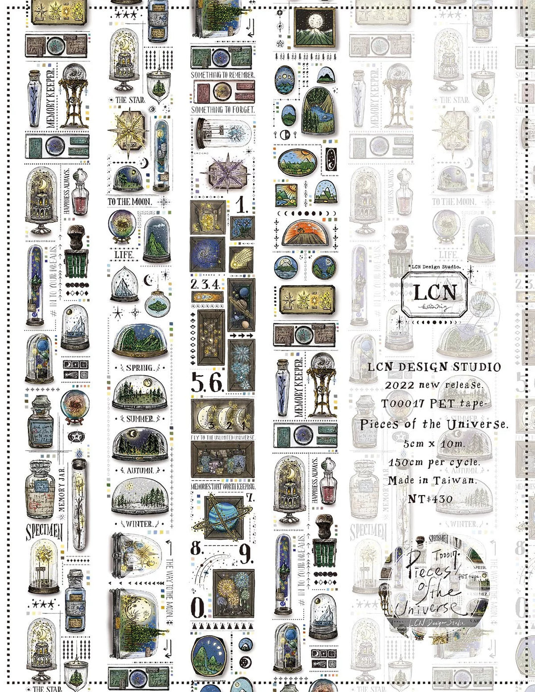 LCN Pieces of the Universe UV Printing Matte PET Tape