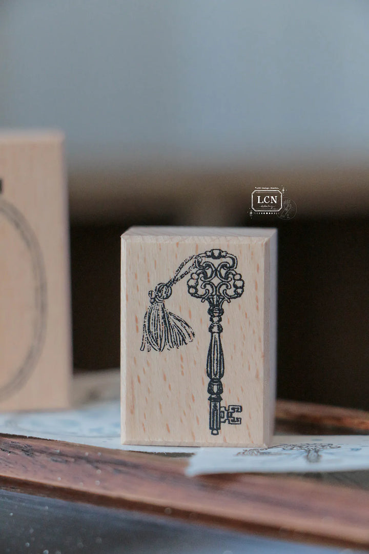 LCN Antique Key Wooden Stamp