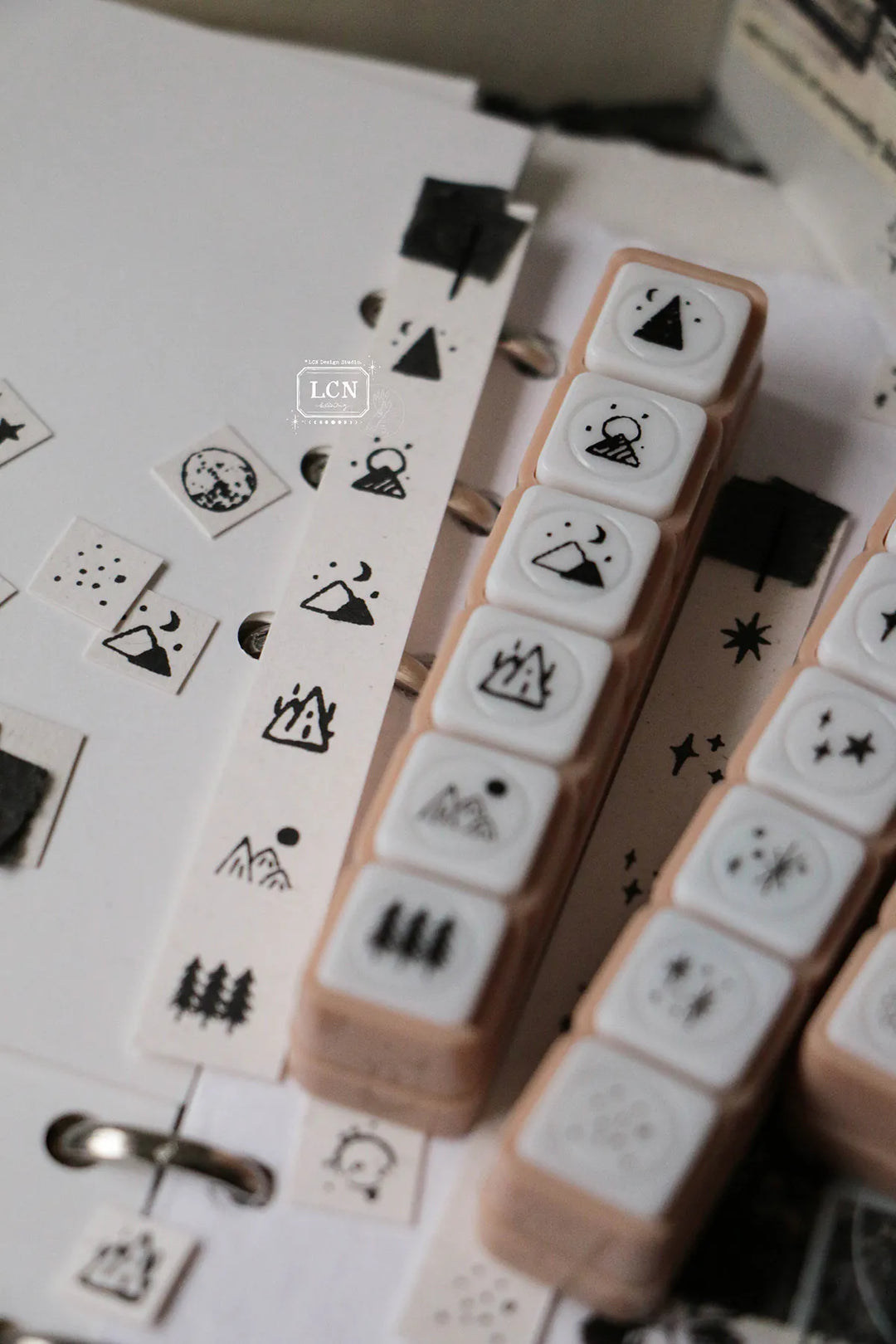 LCN Push button Mountain Self-Inking Stamp