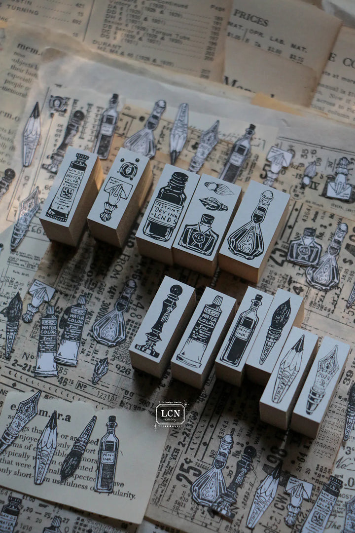 On the Desk Wooden Stamp Set