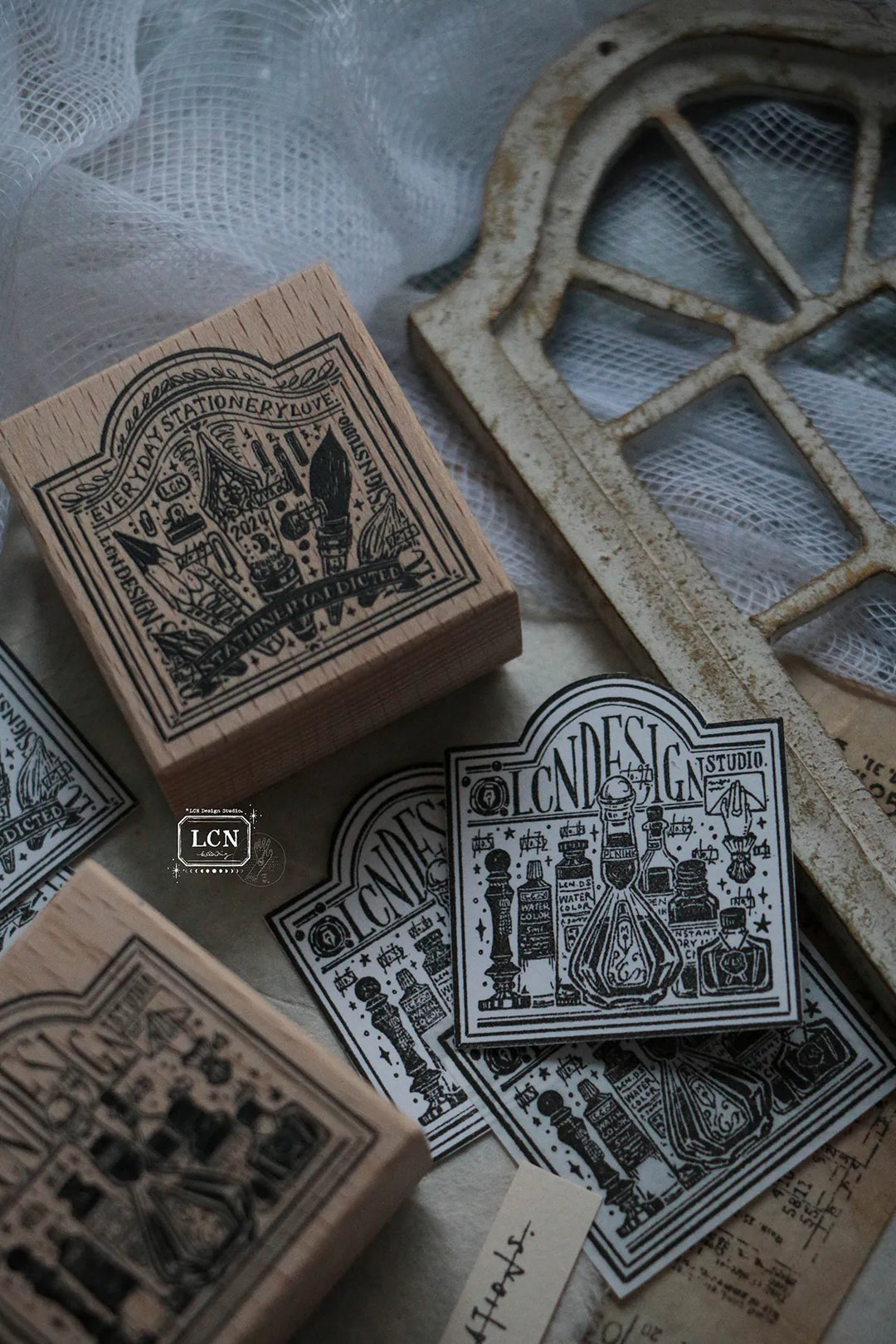 Pen Signboard Wooden Stamp