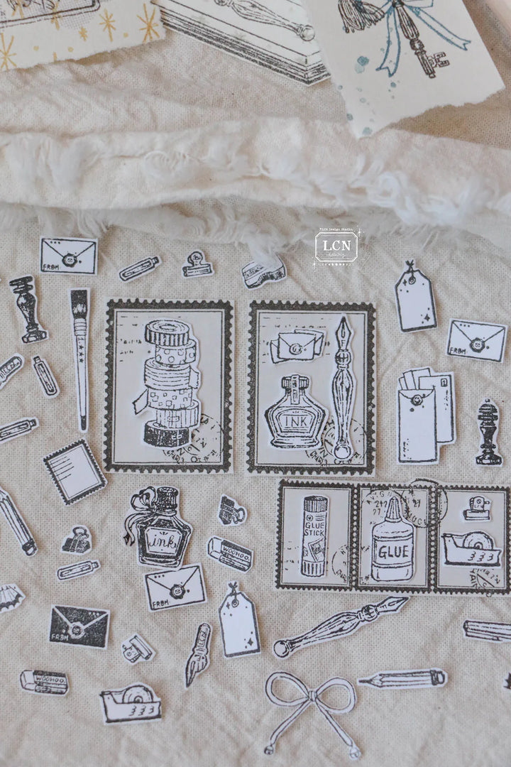 On the Desk II Wooden Stamp Set