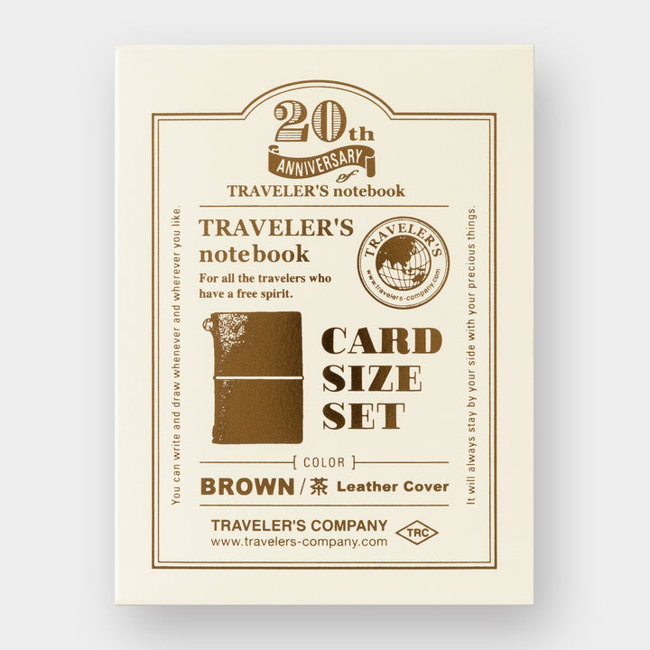 TRAVELER’S notebook Card Size 20th Anniversary Set | Brown | Limited Edition