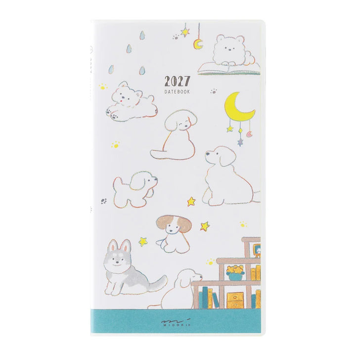 Midori 2026 Pocket Slim Monthly Diary | Dog