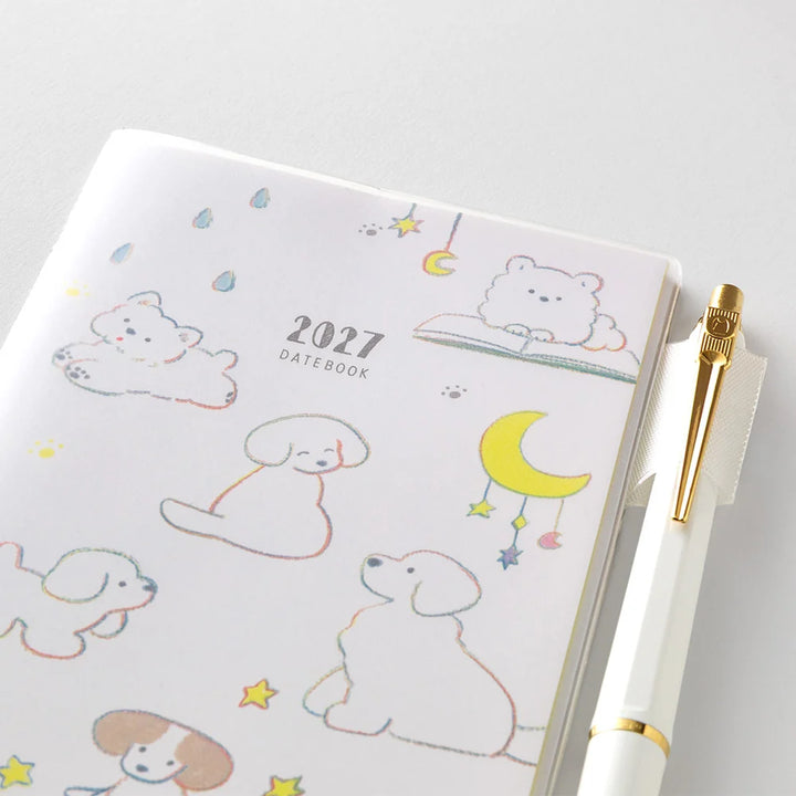 Midori 2026 Pocket Slim Monthly Diary | Dog
