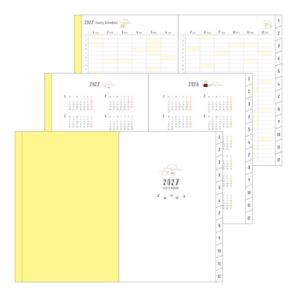 Midori 2026 Pocket B6 Weekly Diary | Dog