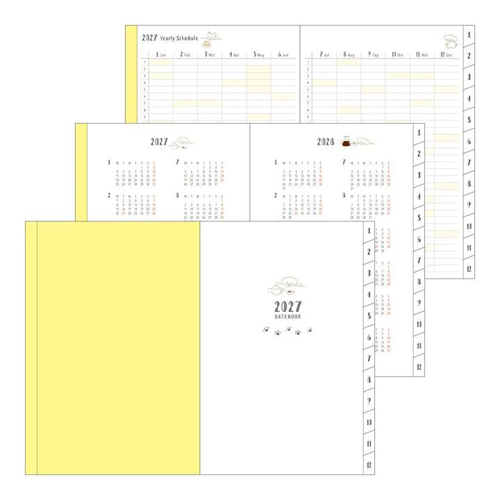 Midori 2026 Pocket B6 Weekly Diary | Dog