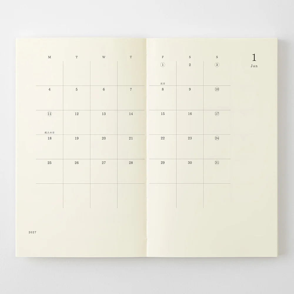 Midori 2025 MD Slim Notebook Diary Planner