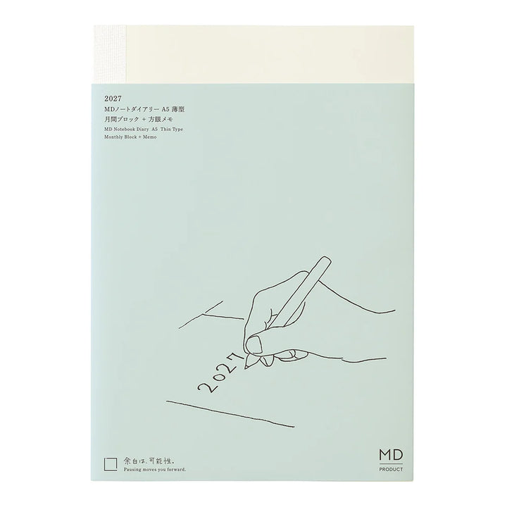 Midori 2027 MD Notebook Diary Planner Thin | A5 Grid