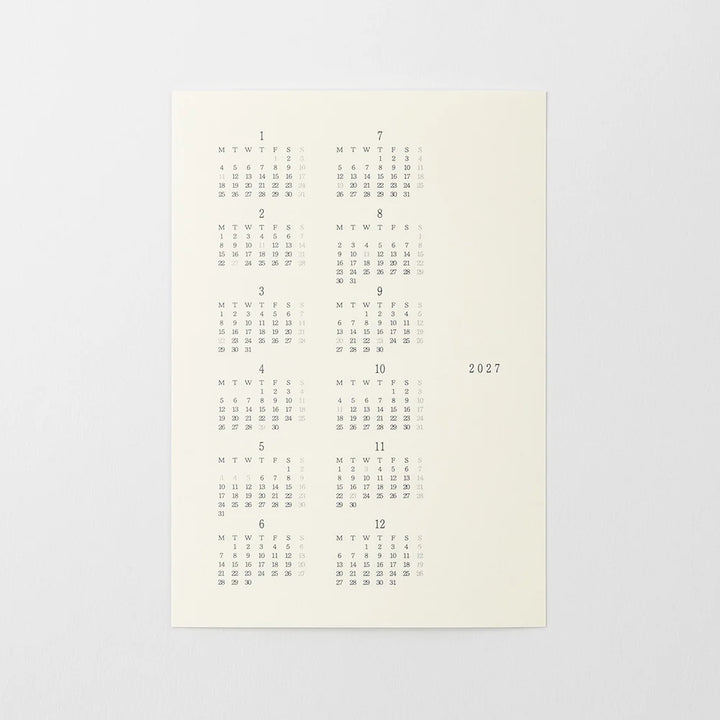 Midori 2027 MD Monthly Diary Sticker