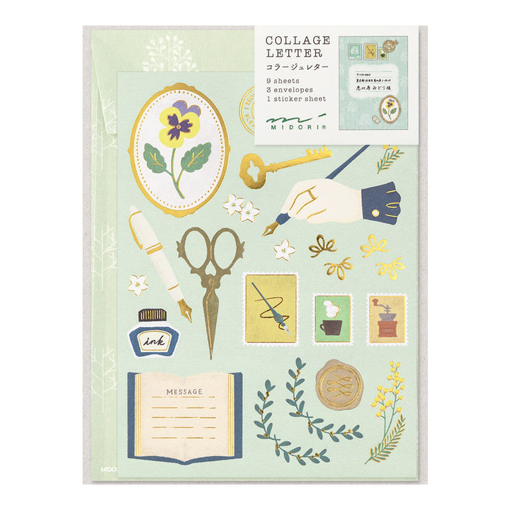 Stationery Collage Letter Set