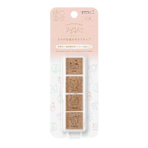 Yuru Log Pre-Inked Paintable Stamp | Cat