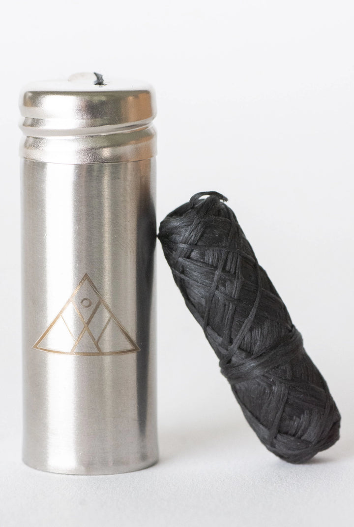Charcoal Floss with Steel Holder