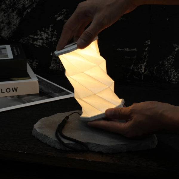 Mini Twist Hexagon Lamp | Slate Black