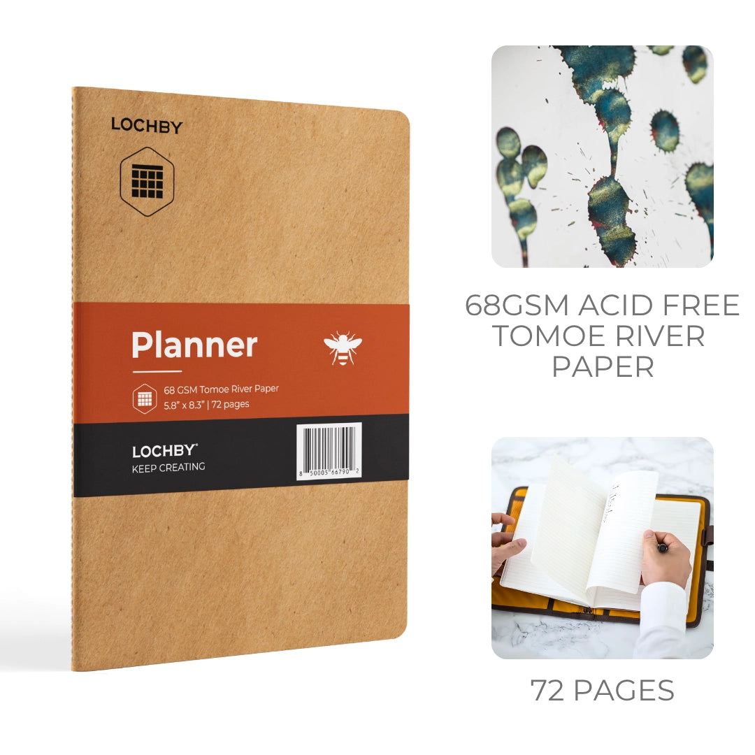 Tomoe River A5 Stitched-Bind Notebook | 6-Month Planner