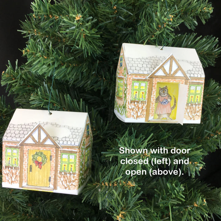 Cat's Cottage Christmas Tree Ornament