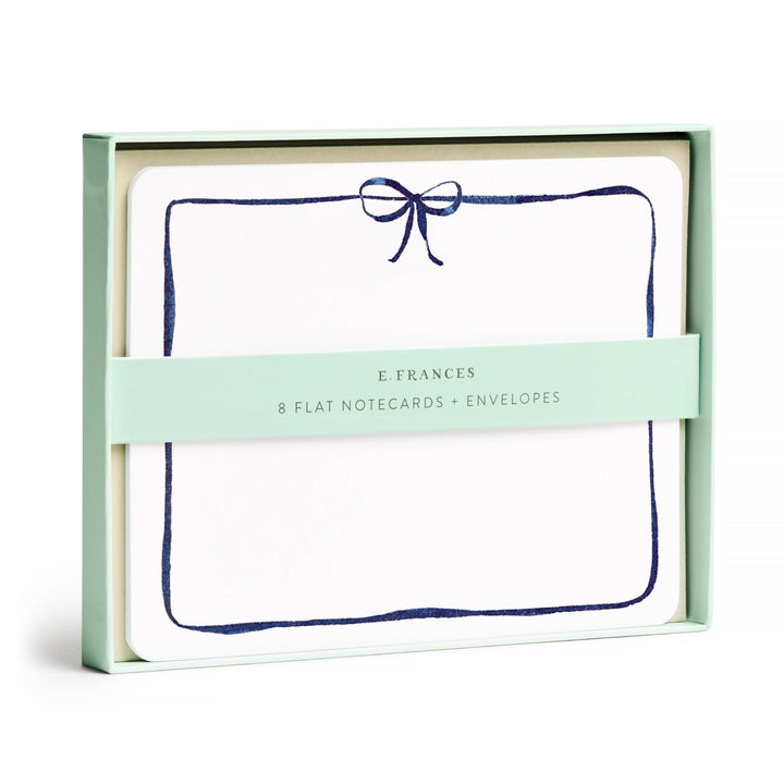 Navy Bow | 8 Flat Card Set *