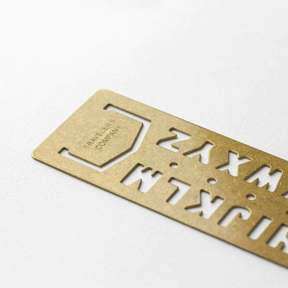 TRC BRASS TEMPLATE BOOKMARK | Alphabet