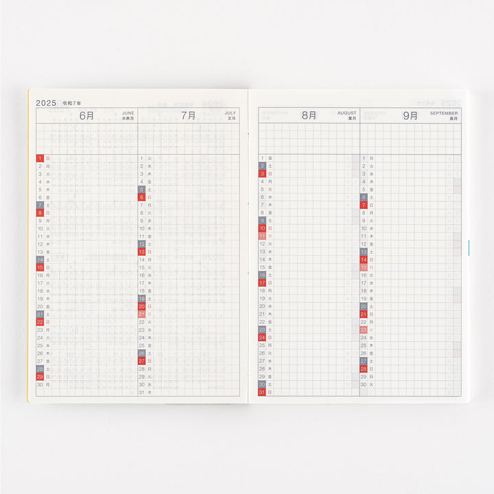 Hobonichi Techo 2026 A6 Original Avec Planner | Half-Year July Start | Japanese