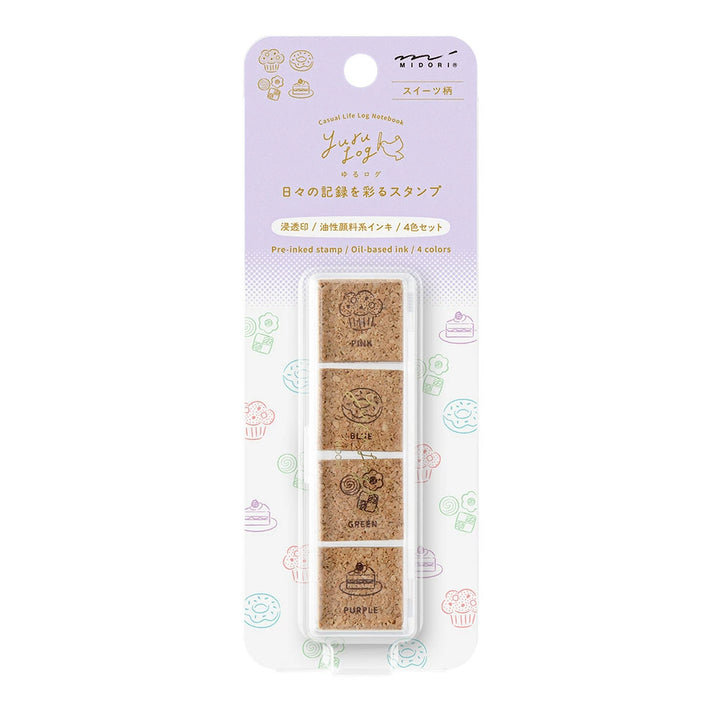 Yuru Log Pre-Inked Paintable Stamp | Sweet Treats
