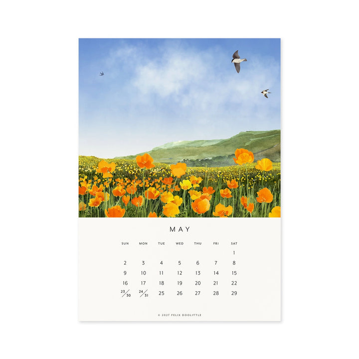 Drawn To Nature | 2027 Desk Calendar