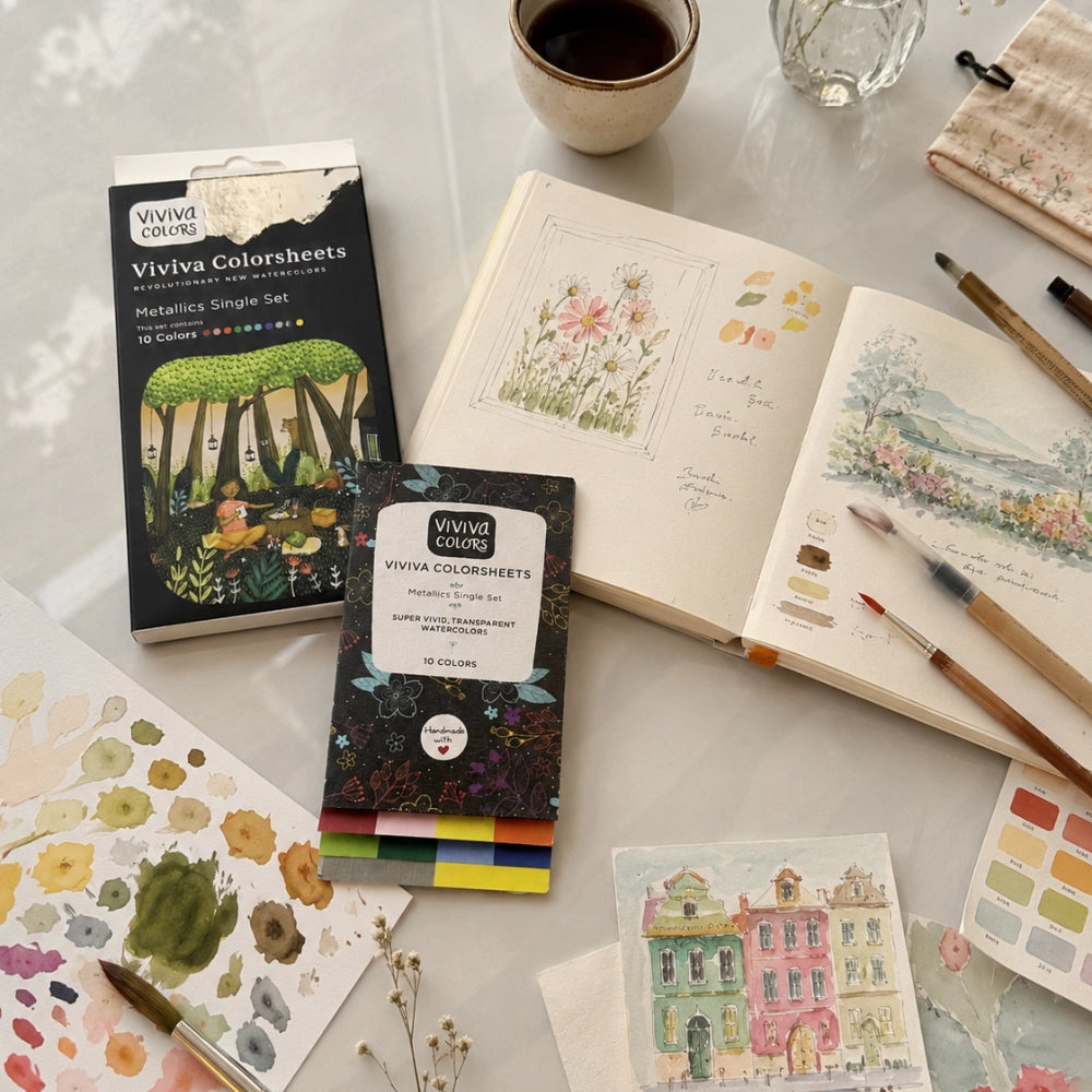 Viviva Colorsheets Metallic Set | 10 Watercolors