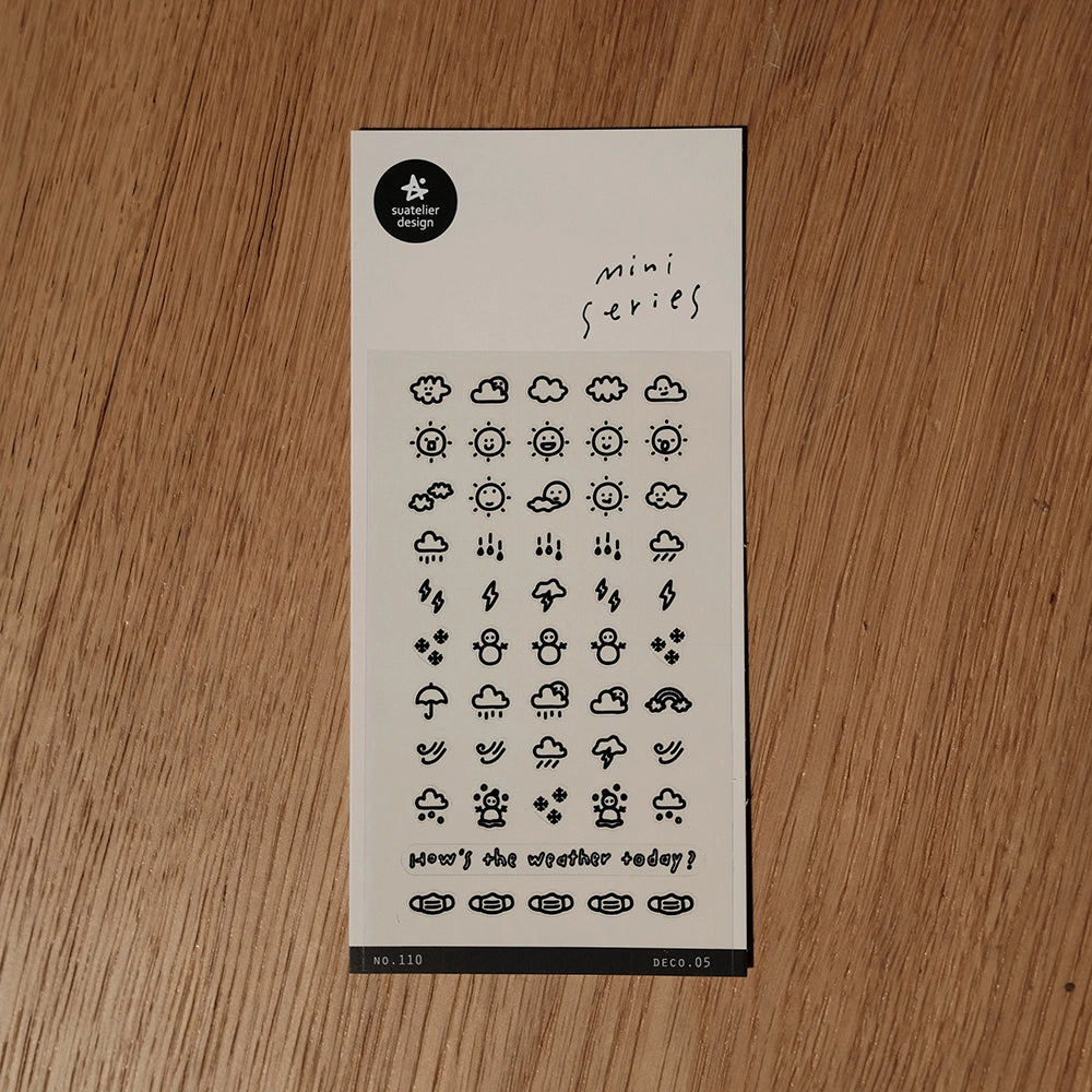 Suatelier Weather Emoji Stickers Set