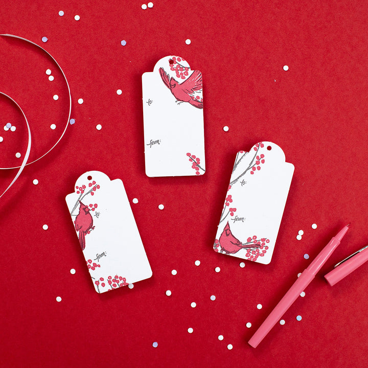 Cardinals Holiday Gift Tags