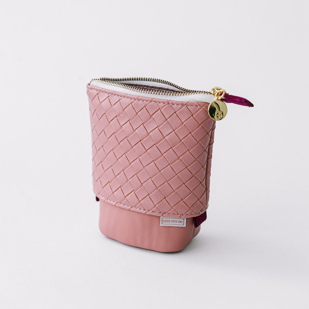 Luxe Standing Pencil Pouch | Blush Pink