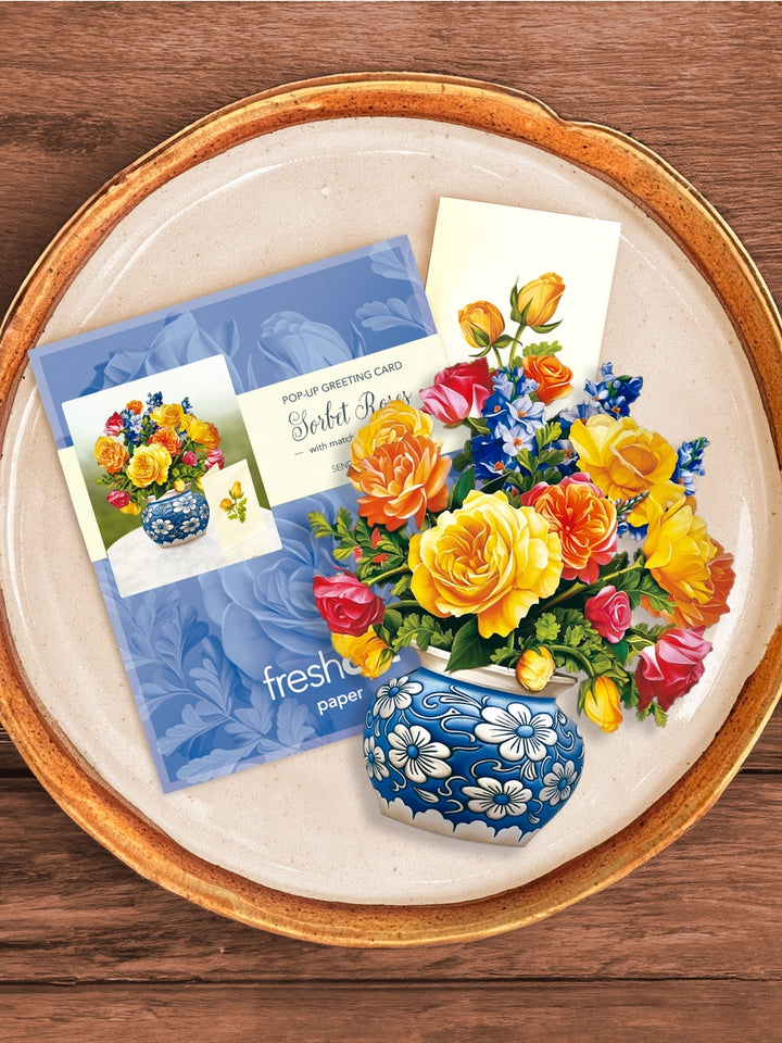 Sorbet Roses Mini Pop-Up Card