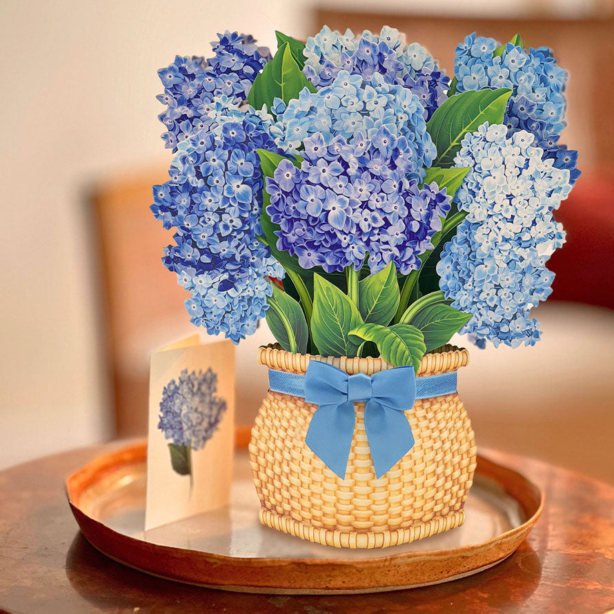 Nantucket Hydrangeas Large Pop-Up Card