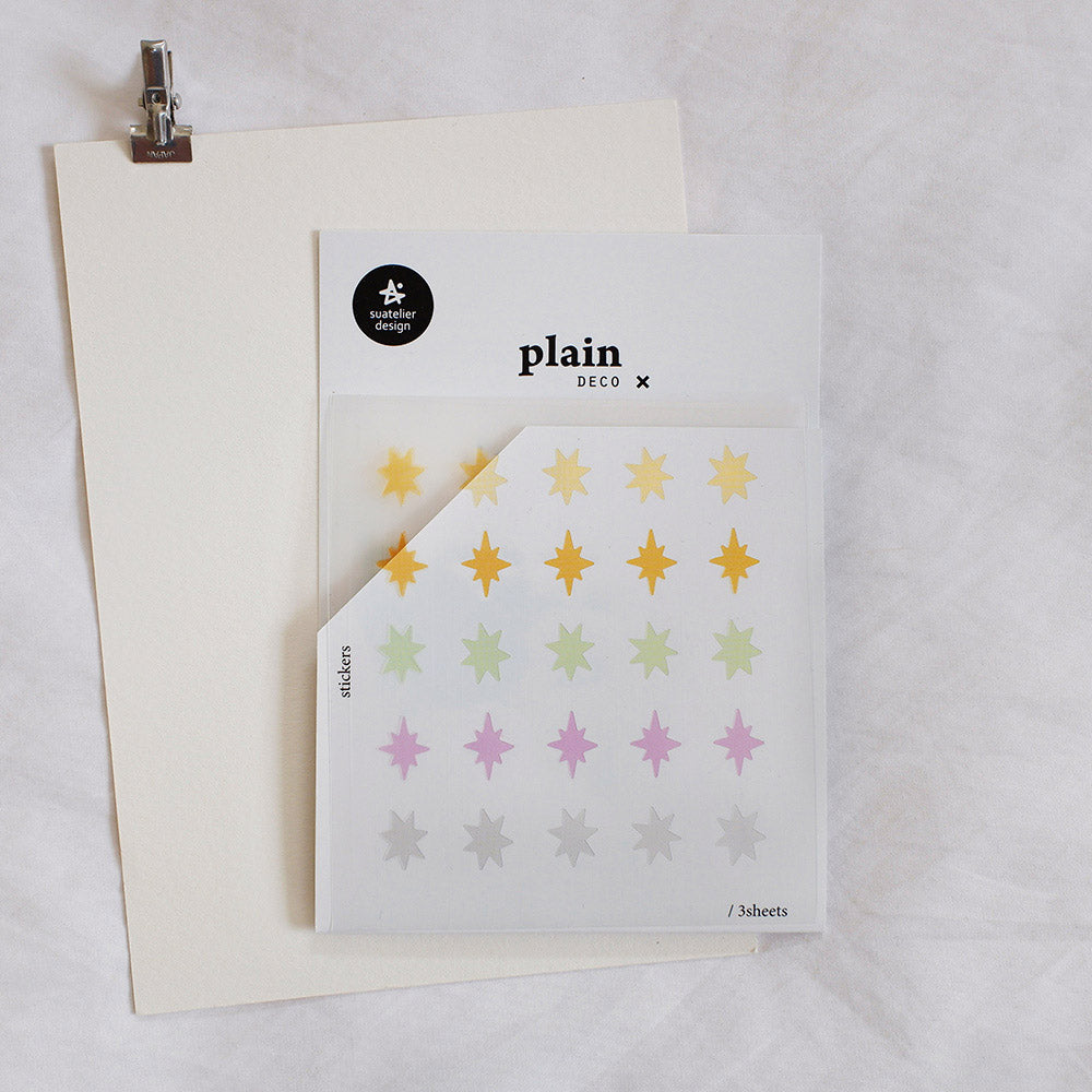 Suatelier Large Shiny Stars Stickers Set