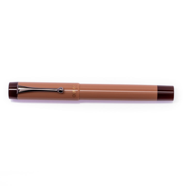 OPUS 88 Mocha Coffee Demo Fountain Pen | Black Accent | Special Edition