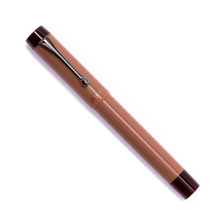 OPUS 88 Mocha Coffee Demo Fountain Pen | Black Accent | Special Edition