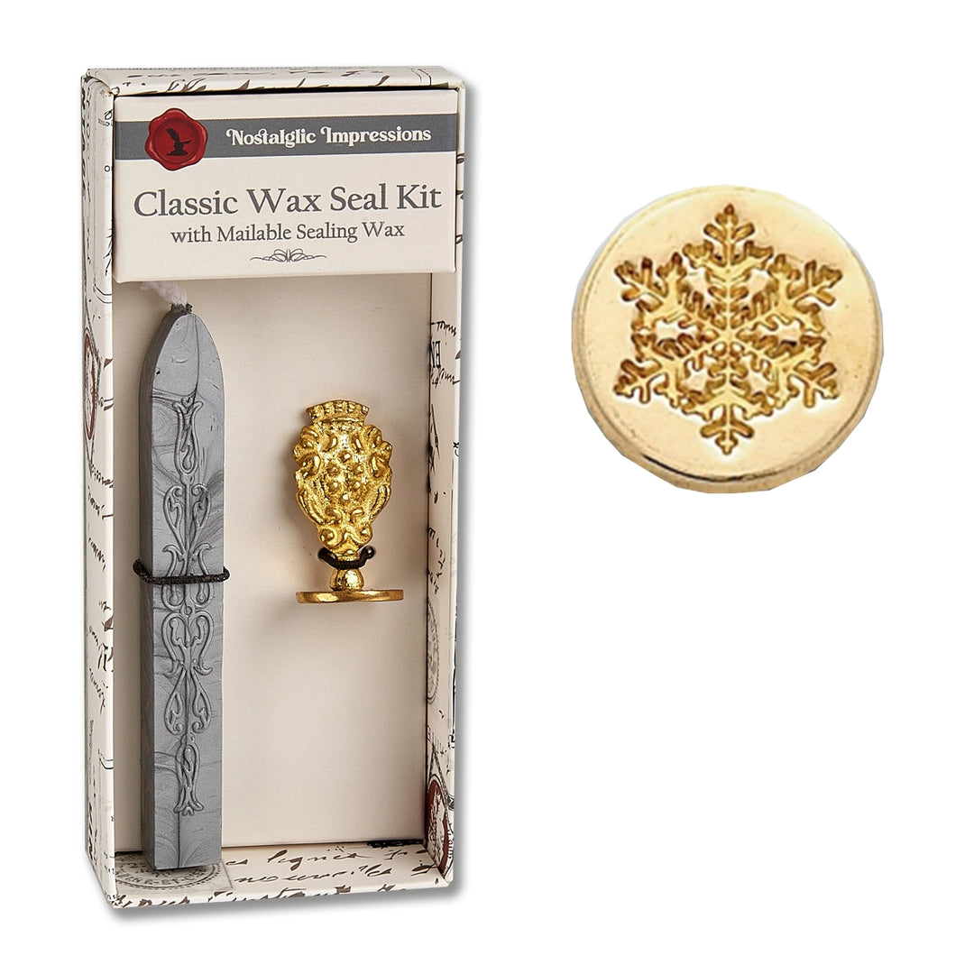 Florentine Brass Stamp Wax Seal Kit | Snowflake