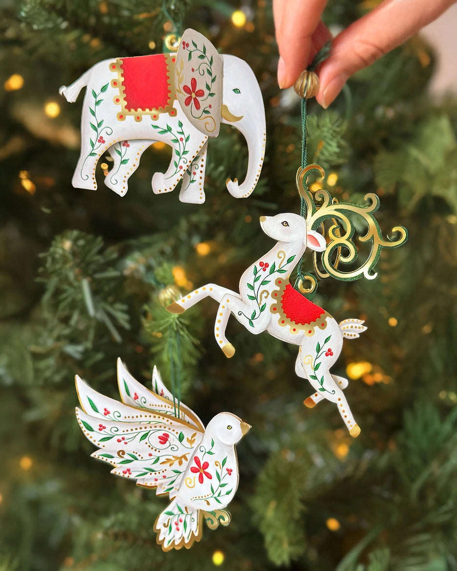 Enchanted Forest 12 Day Advent Calendar Ornament Gift Set