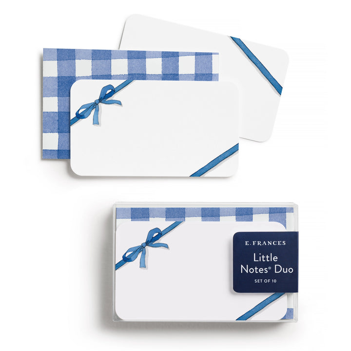 Blue Bow Little Notes Duo Set with Envelopes